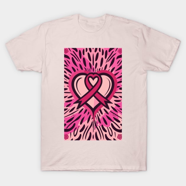 pink ribbon T-Shirt by vaporgraphic